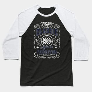 35th Birthday Gift for Men Classic 1989 Perfection Baseball T-Shirt